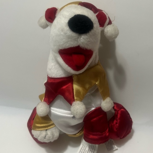 Target Mascot BULLSEYE the DOG Plush Toy in Red & Gold Jester Outfit Colorful - Picture 2 of 6